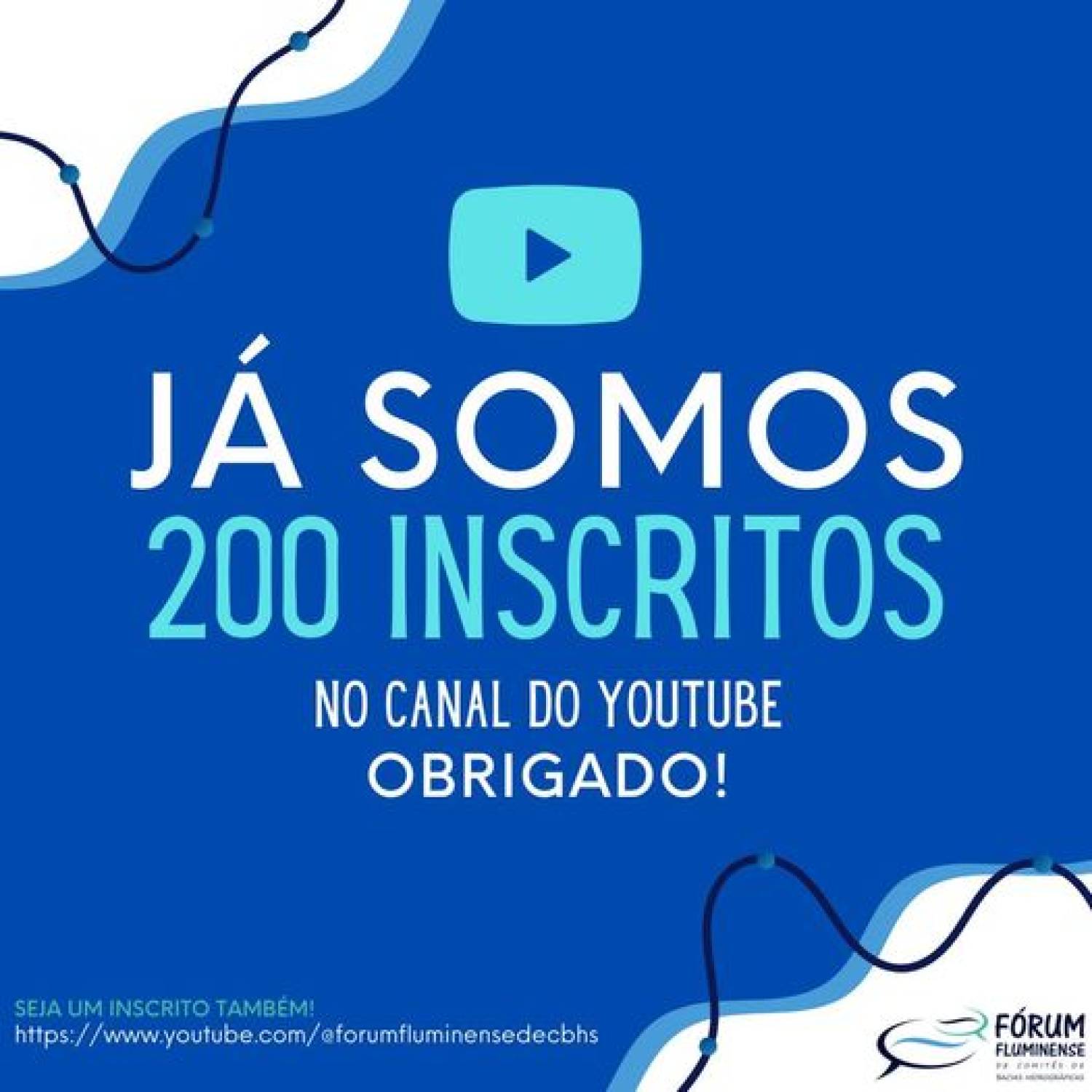 Alcançamos a marca de 200 INSCRITOS em nosso canal